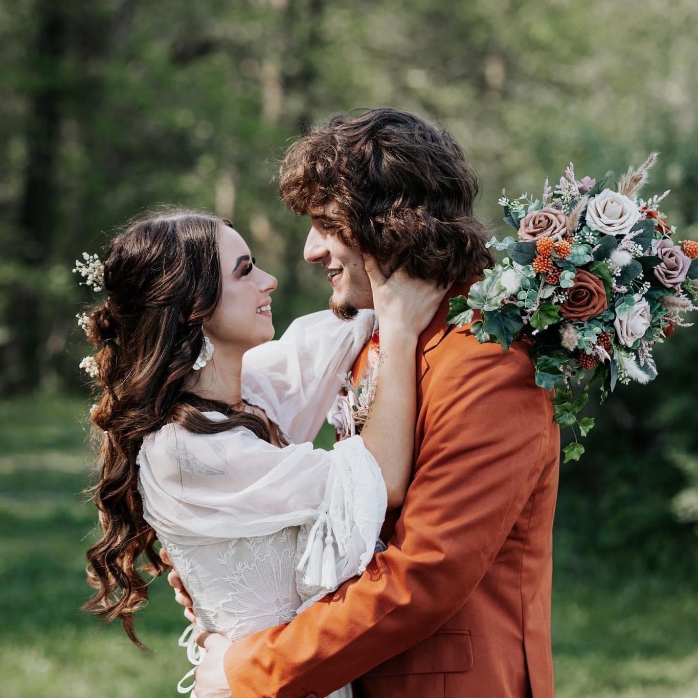 Outdoor wedding ceremony at The Meadows Event Venue