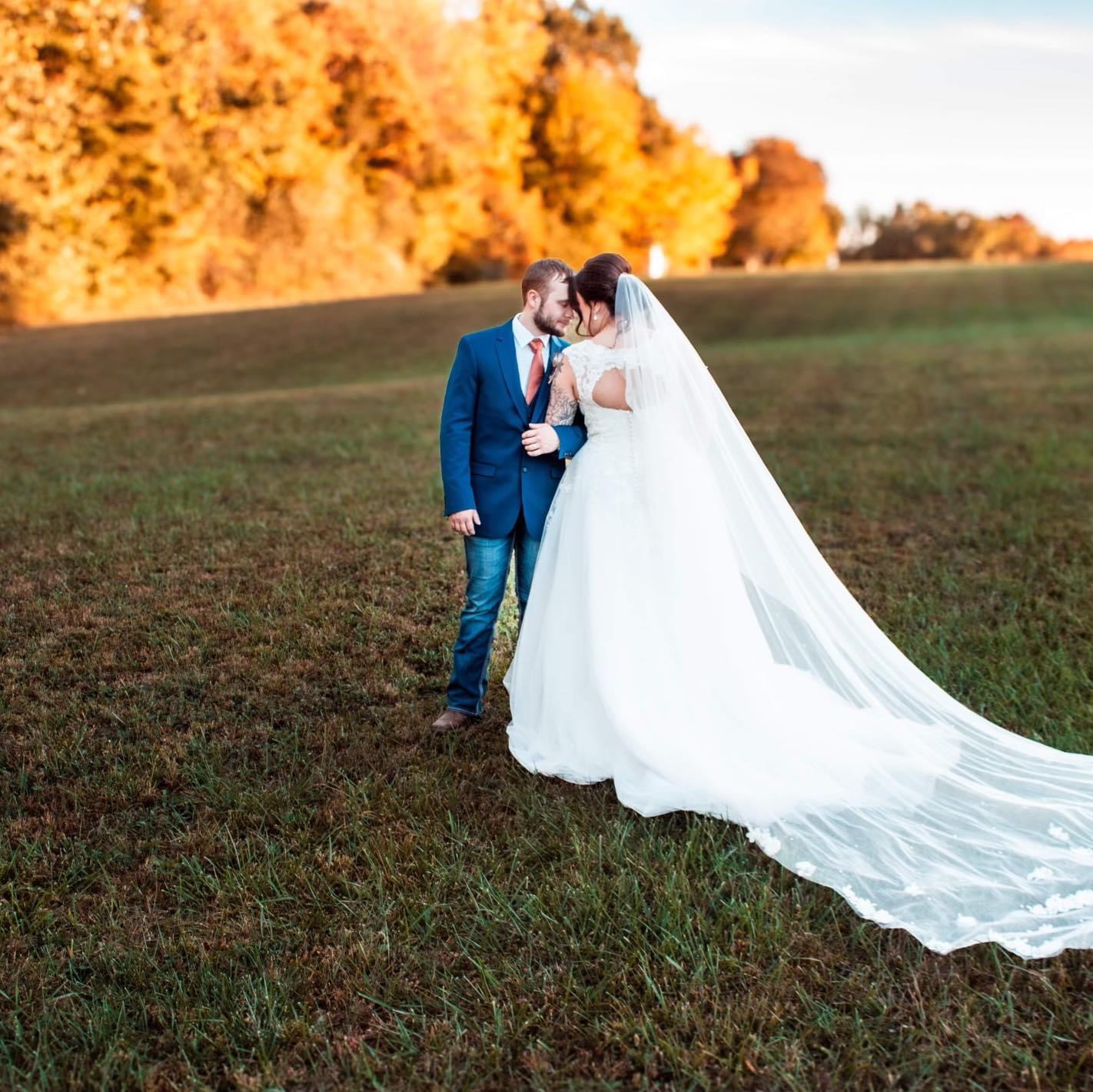 Outdoor wedding ceremony at The Meadows Event Venue