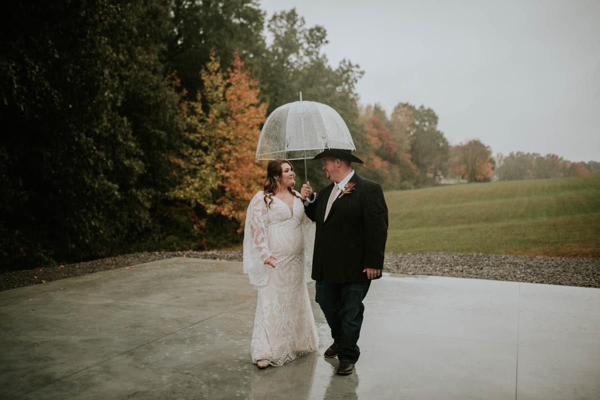 Outdoor wedding ceremony at The Meadows Event Venue